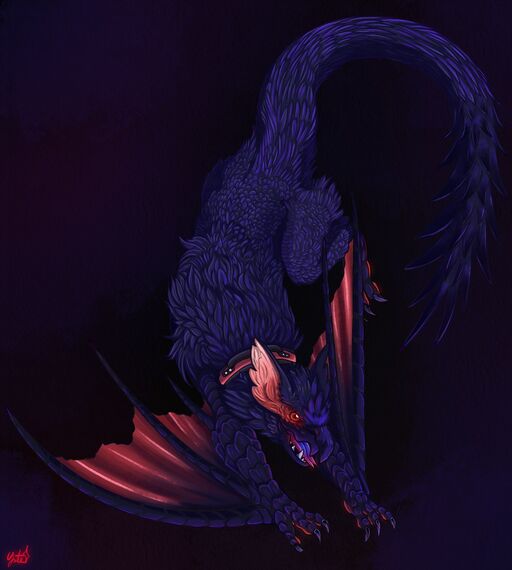 A drawing of a nargacuga