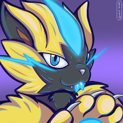 An icon of a Zeraora